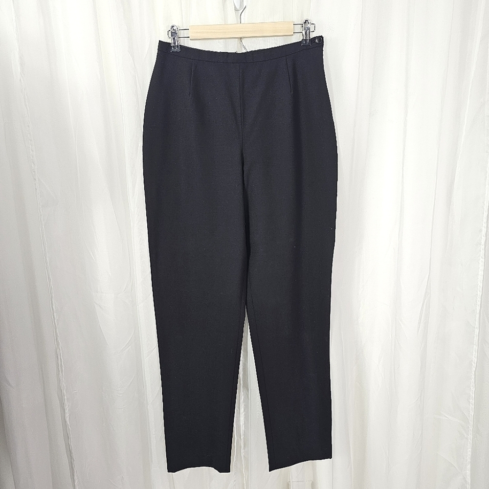 Giorgio Armani Le Collezioni Black Virgin Wool Stretch Trouser Size 8
